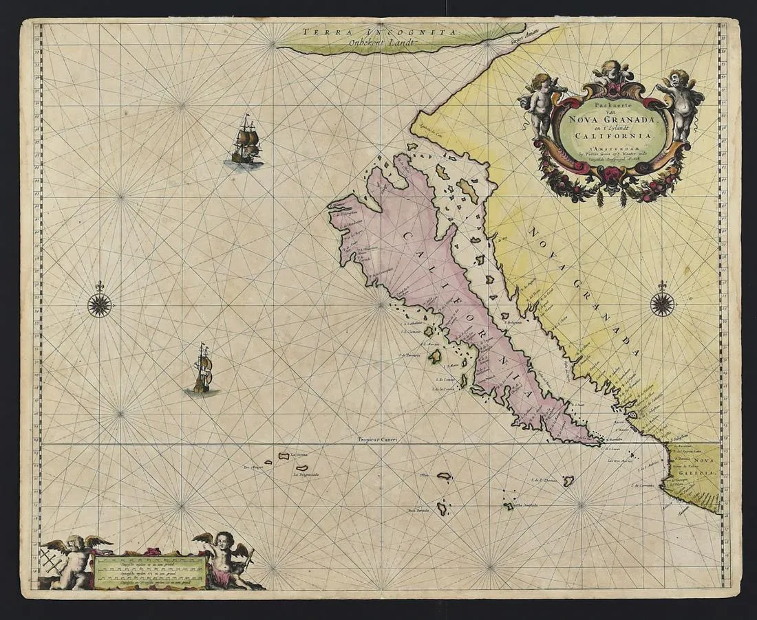 le_pho_banner 2 Pieter Goos Map of California as an Island 1666