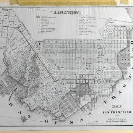 B.F. Butler Map of San Francisco 1852