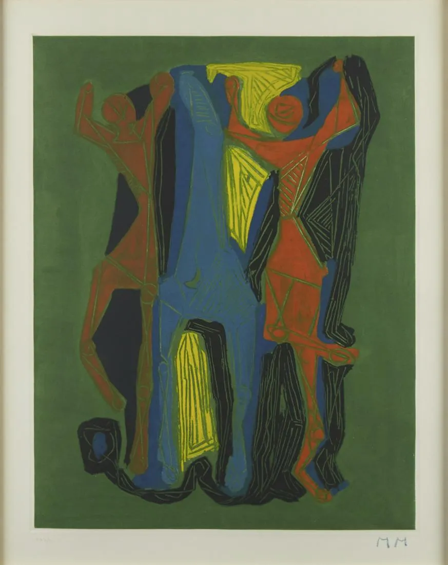 le_pho_banner 2 Marino Marini Plate II from "Marino from Goethe" Etching and Aquatint