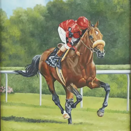 Christine Picavet "The Bart" Oil on Canvas with Photo