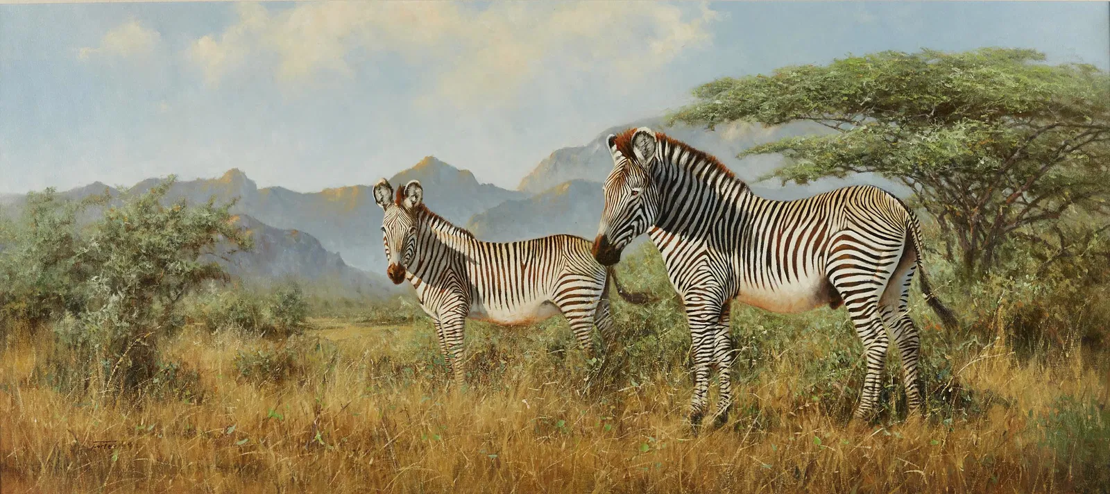 le_pho_banner 2 Eric Forlee Zebra Painting Oil on Canvas