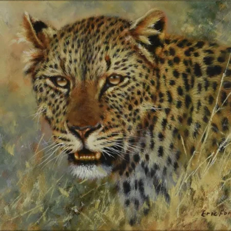Eric Forlee Cheetah Painting Oil on Canvas
