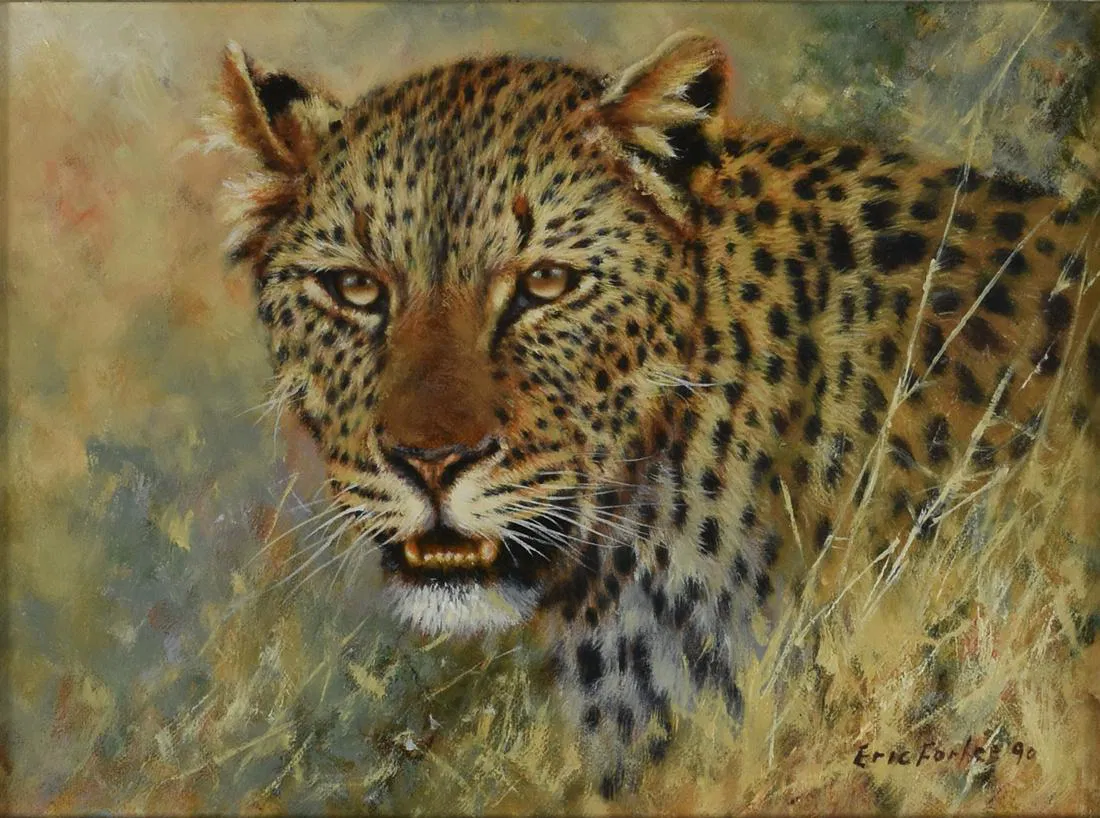 le_pho_banner 2 Eric Forlee Cheetah Painting Oil on Canvas