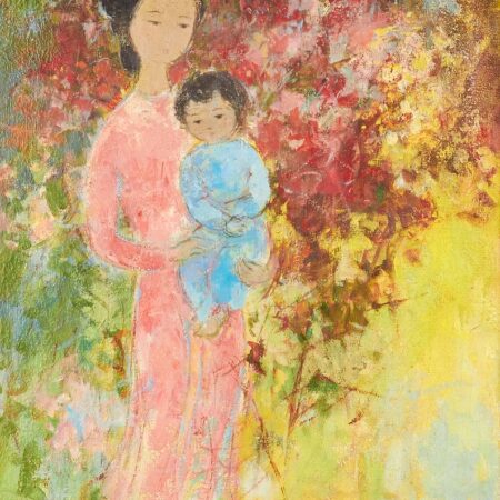 Vu Cao Dam "Maternity" Oil on Canvas