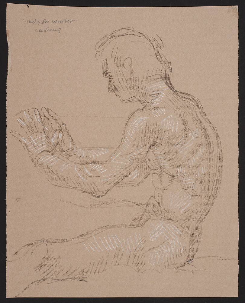 le_pho_banner 2 Paul Cadmus "Study for Winter" Crayon on Paper