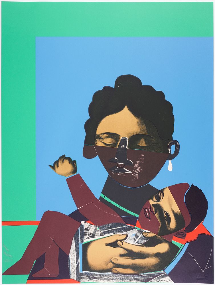 le_pho_banner 2 Romare Howard Bearden "Mother and Child" Screenprint