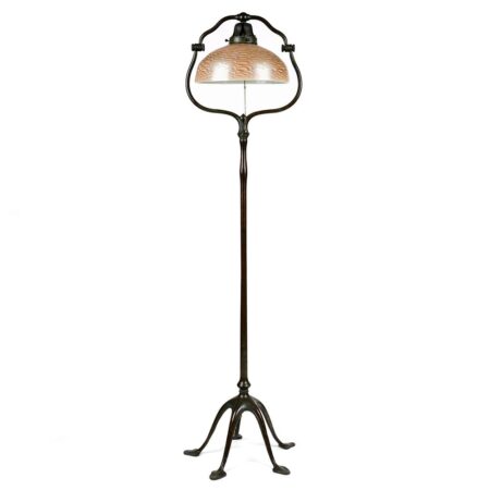 Tiffany Five Footed Bronze Floor Lamp w/ Tiffany Shade