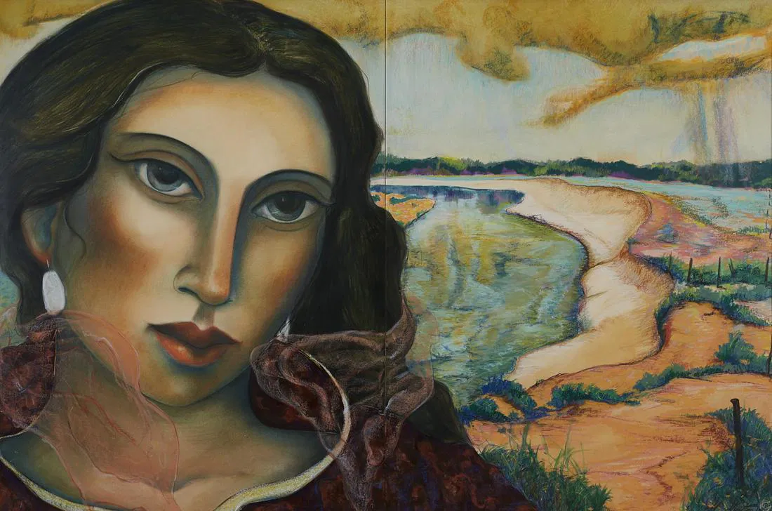 le_pho_banner 2 Miguel Martinez "Rio del Norte" Pastel on Panel Painting