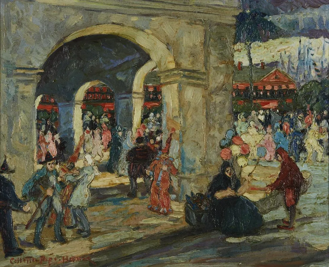 le_pho_banner 2 Colette Pope Heldner "Mardi Gras Day New Orleans" Oil on Canvas