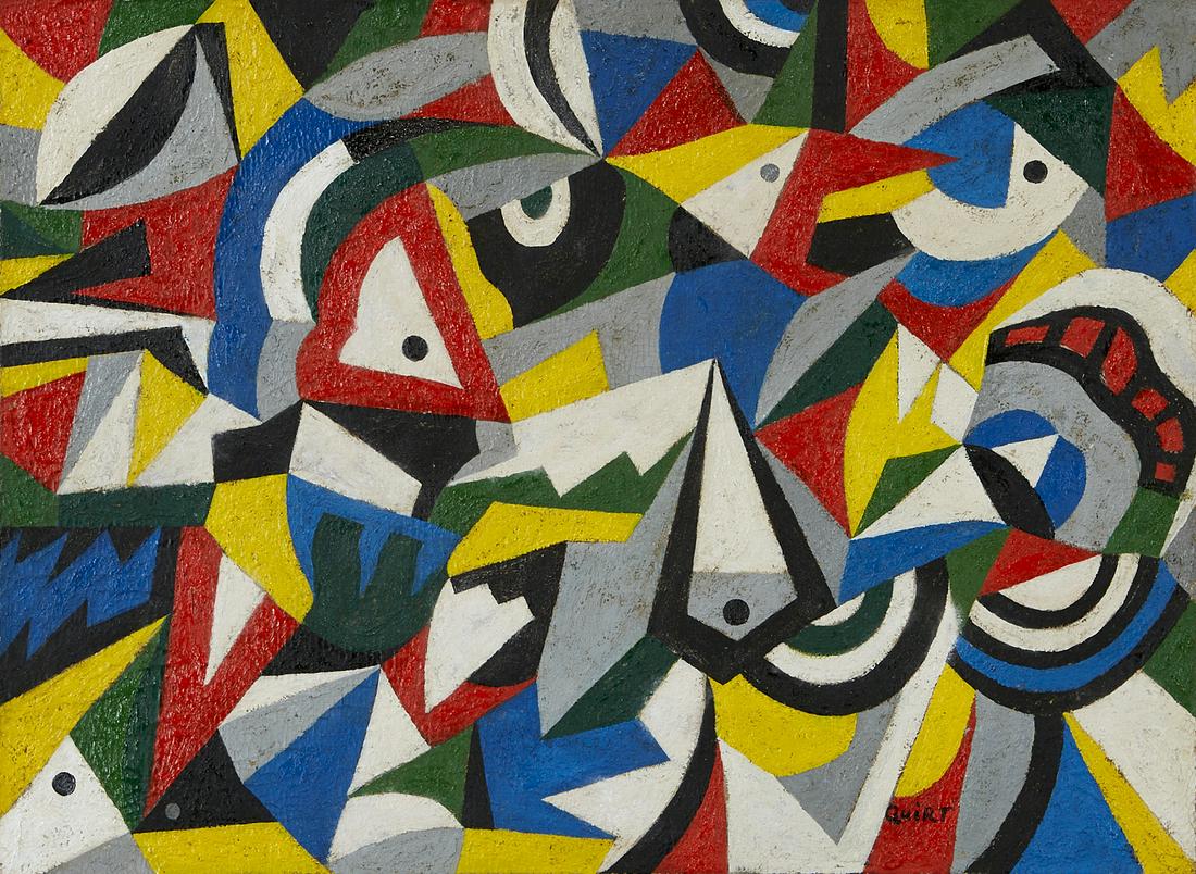 le_pho_banner 2 Walter Quirt Abstract Painting Oil on Board