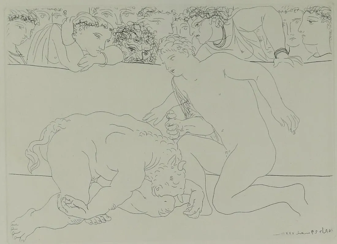 le_pho_banner 2 Picasso "Dans l'Arene" Etching from "Suite Vollard"