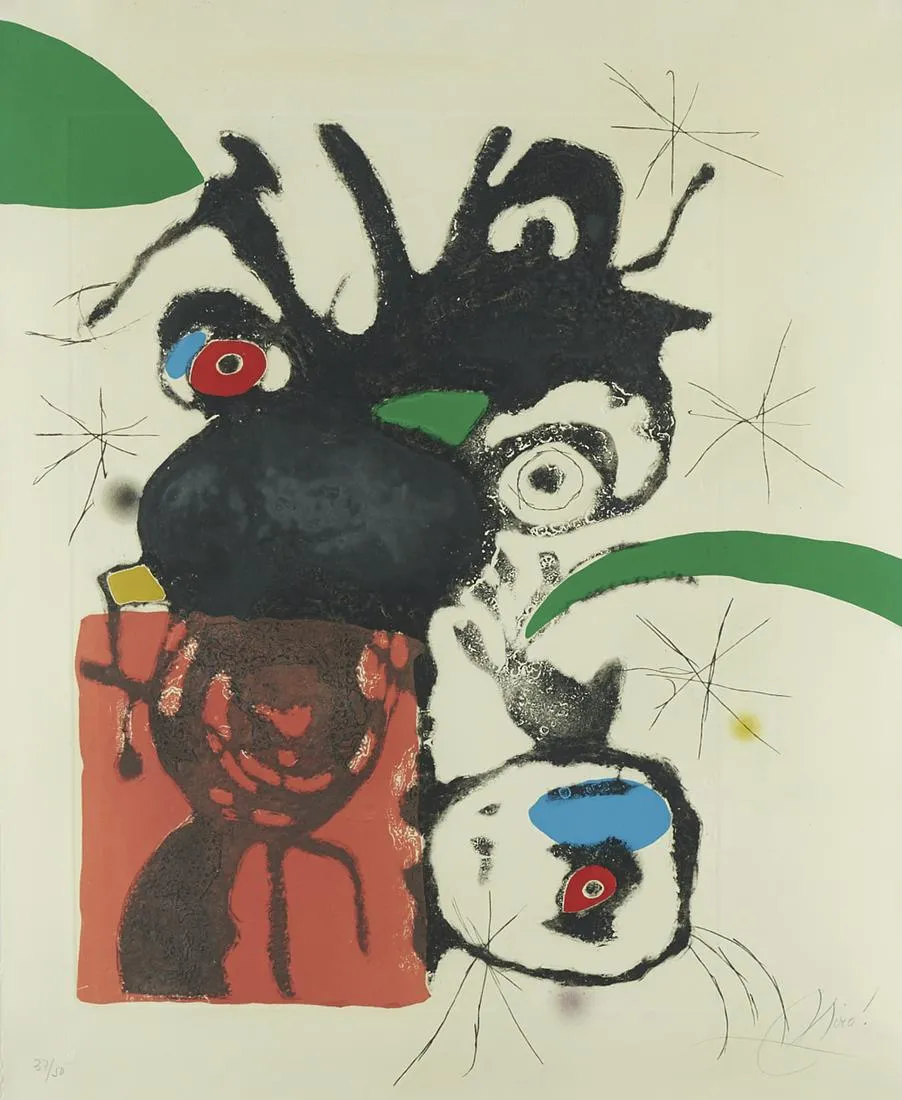 le_pho_banner 2 Joan Miro From Espriu Suite Aquatint and Etching