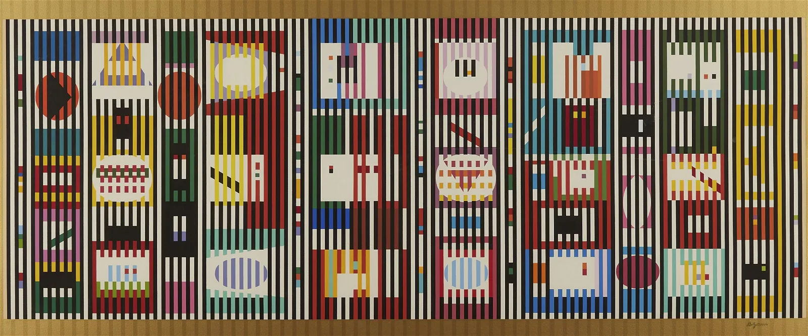 le_pho_banner 2 Yaacov Agam "Coordination 1" Silkscreen