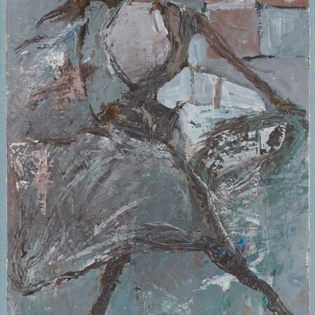 Yang Yang Woman in Blue Oil on Canvas