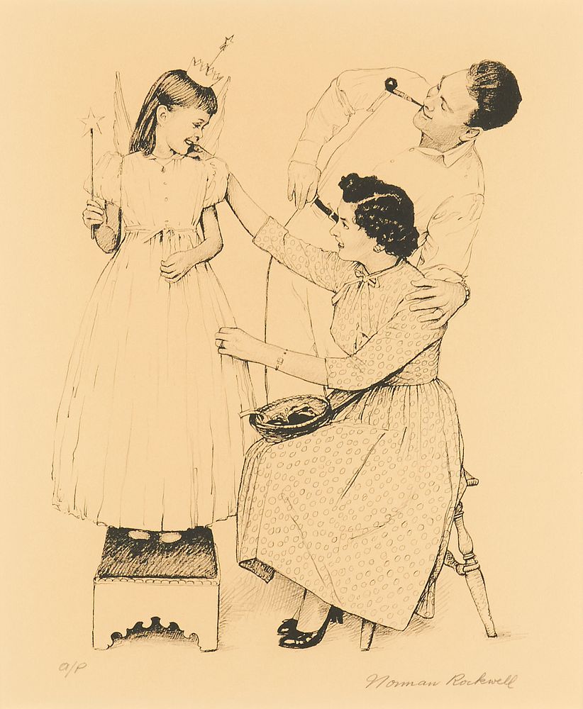 le_pho_banner 2 Norman Rockwell "Angel Fitting" Lithograph