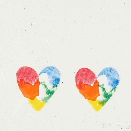 Jim Dine "Dutch Hearts" Collage Lithograph