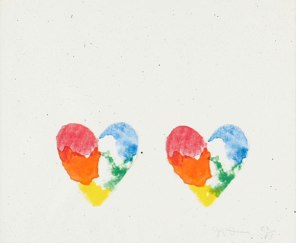 le_pho_banner 2 Jim Dine "Dutch Hearts" Collage Lithograph