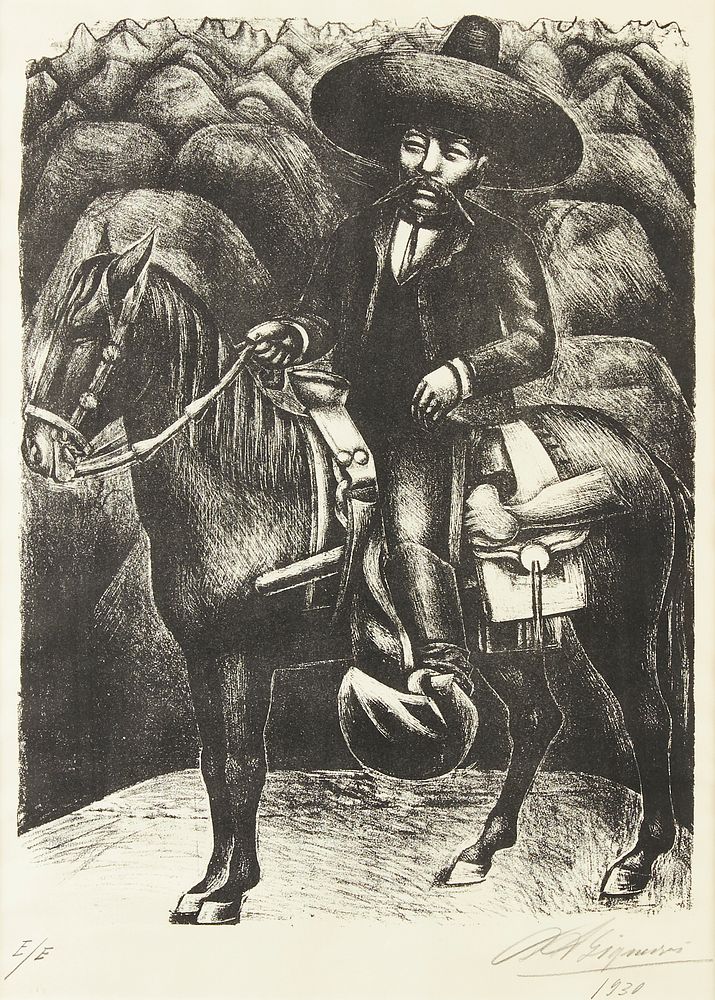 le_pho_banner 2 David Siqueiros "Zapata" Lithograph