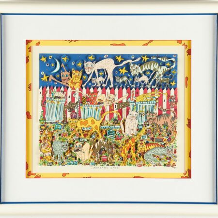 James Rizzi "Junkyard Cats" 3D Serigraph