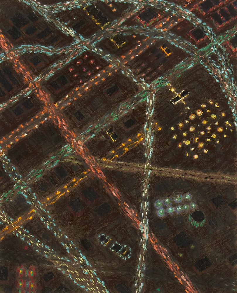 le_pho_banner 2 Yvonne Jacquette "Composit Oakland Night Jet X" Pastel