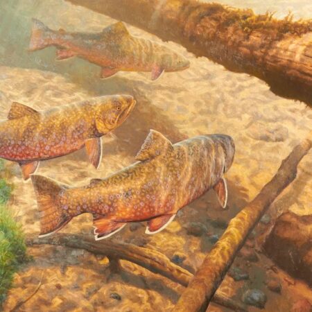 Greg Alexander "Trout" Oil on Board