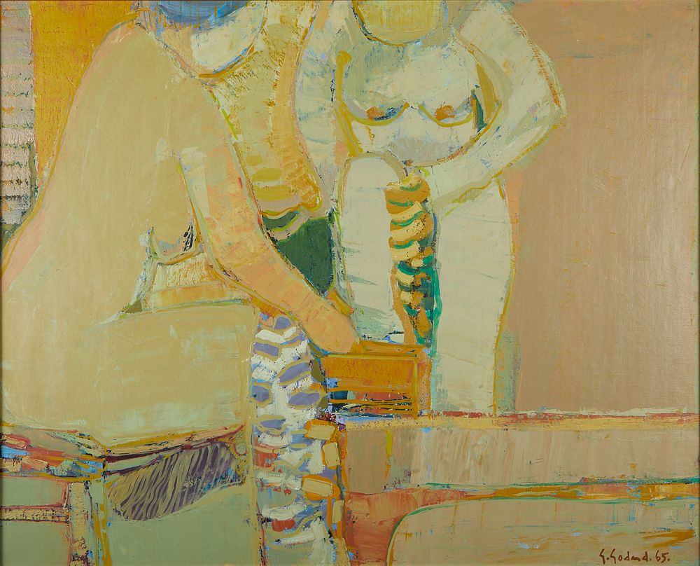 le_pho_banner 2 Gabriel Godard "Femmes a la Toilette" Oil on Canvas