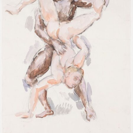 Duncan Grant "Hercules and Diomedes" Charcoal & Gouache