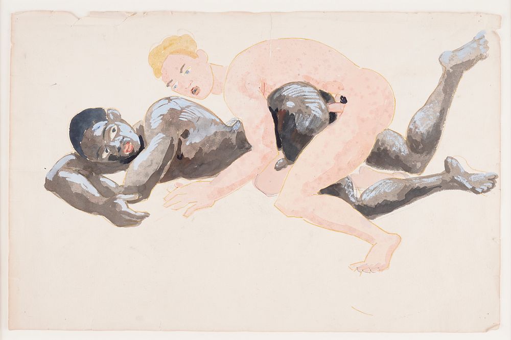 le_pho_banner 2 Duncan Grant "Two Copulating Figures III" Mixed Media