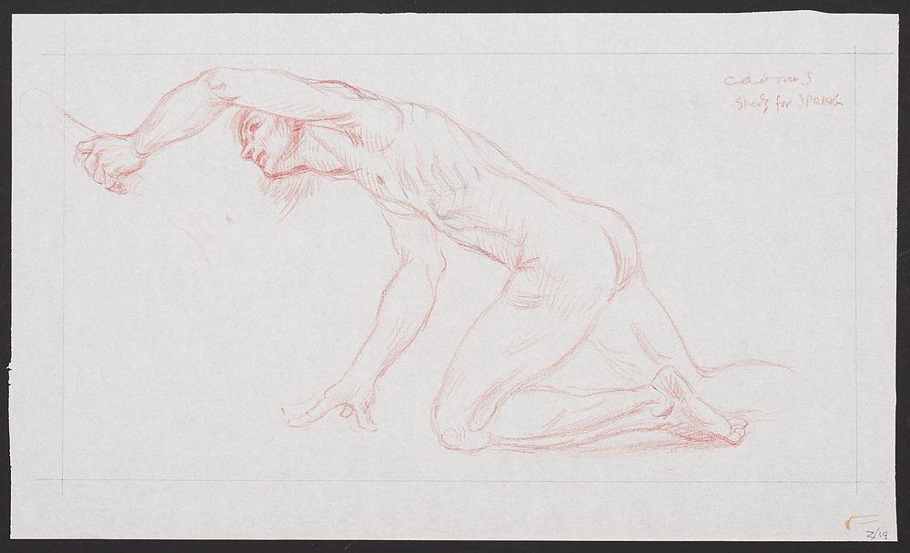 le_pho_banner 2 Paul Cadmus "Study for Spring" Crayon on Paper