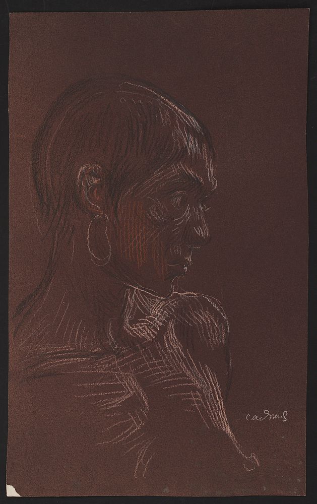 le_pho_banner 2 Paul Cadmus Portrait Crayon Drawing on Paper