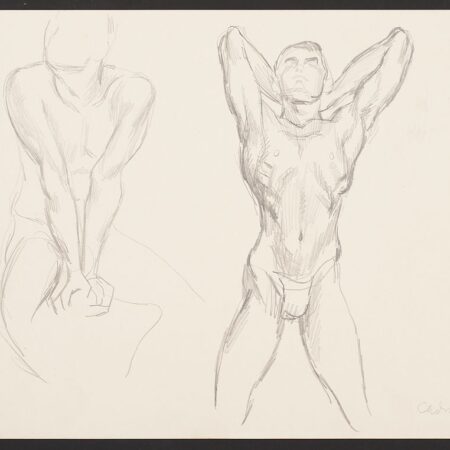 Paul Cadmus Two Male Nude Figures Graphite on Paper