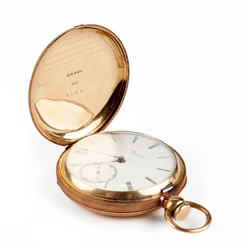 le_pho_banner 2 E. Howard & Co. 18K Gold Full Hunter Pocket Watch