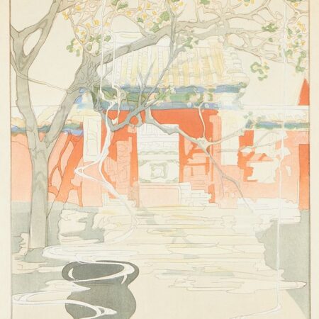 Bertha Lum "Chofu" Woodcut Print on Paper 1924