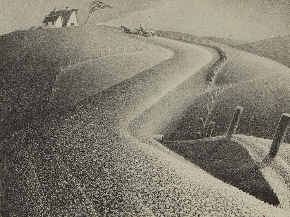 le_pho_banner 2 Grant Wood "March" Lithograph