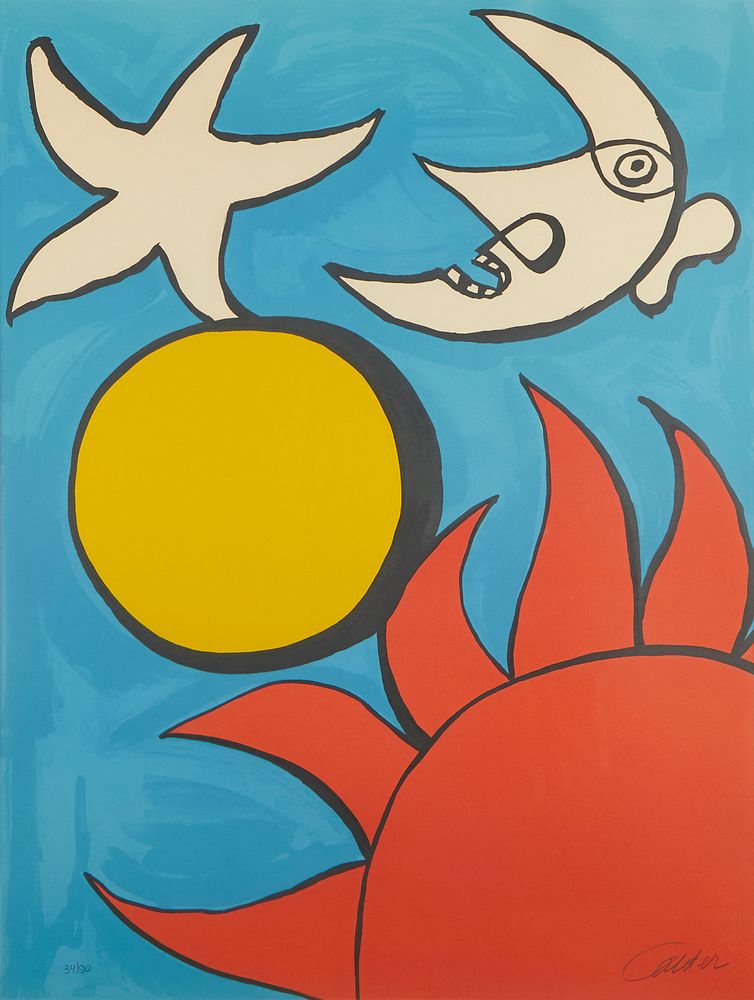 le_pho_banner 2 Alexander Calder "Sun Moon & Stars USA" Print