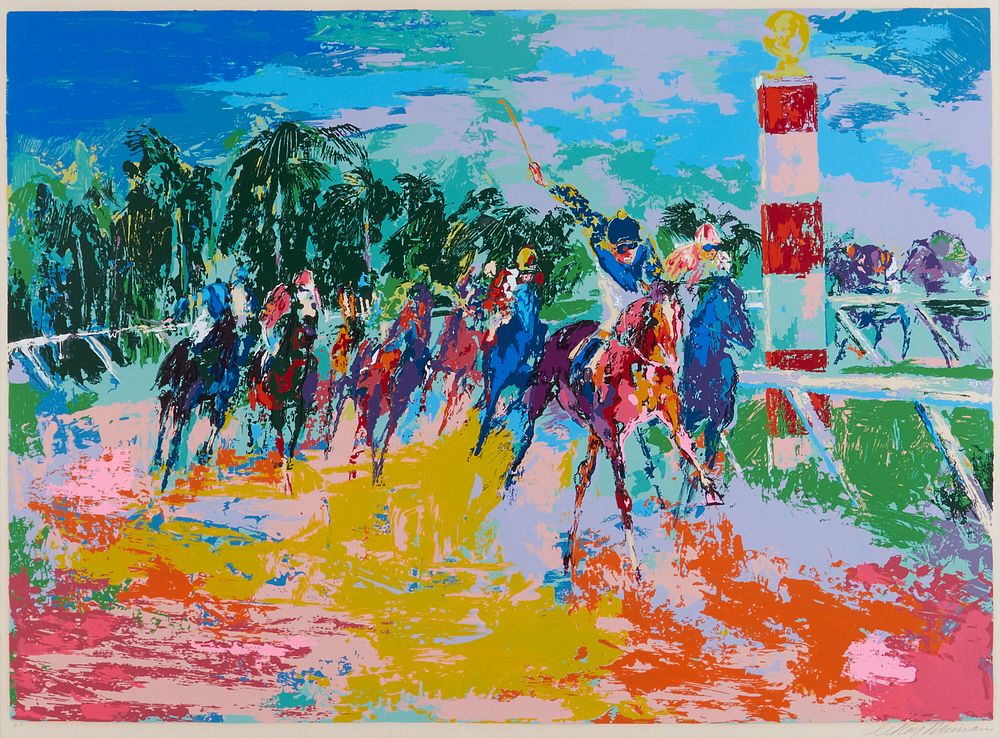 le_pho_banner 2 LeRoy Neiman "Florida Racing" Serigraph 1974