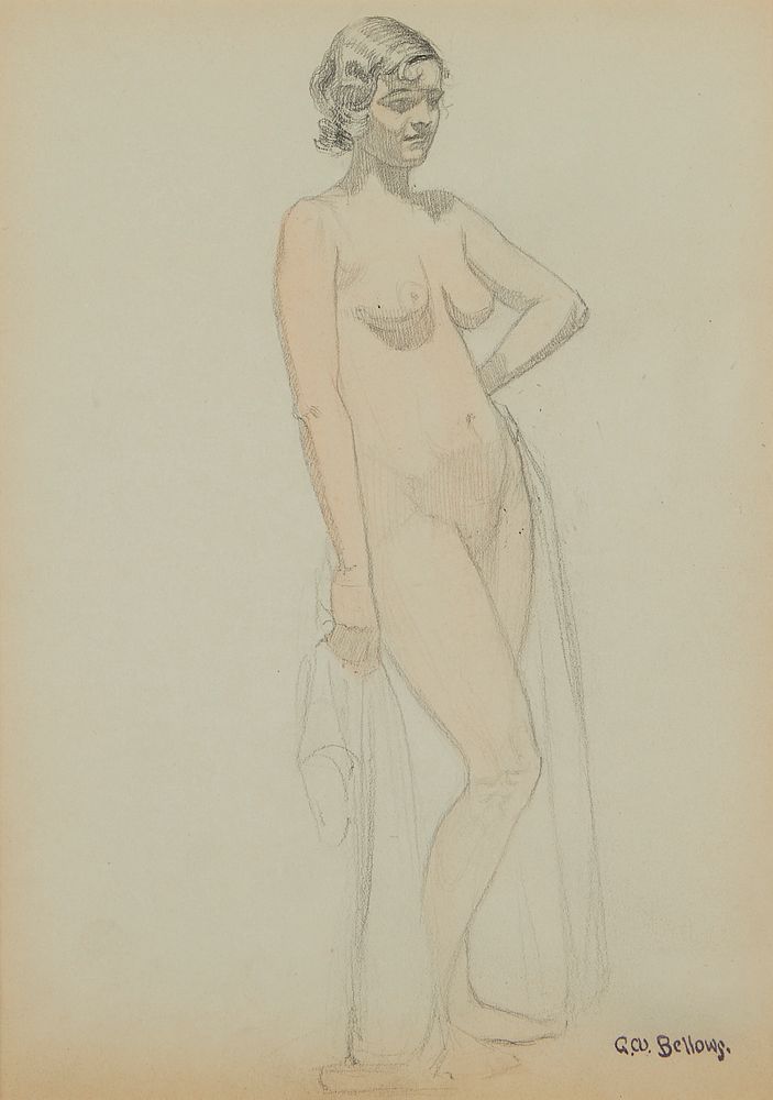 le_pho_banner 2 George Bellows Standing Female Nude Drawing