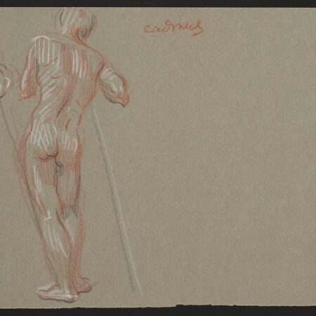 Paul Cadmus Standing Nudes Crayon on Paper