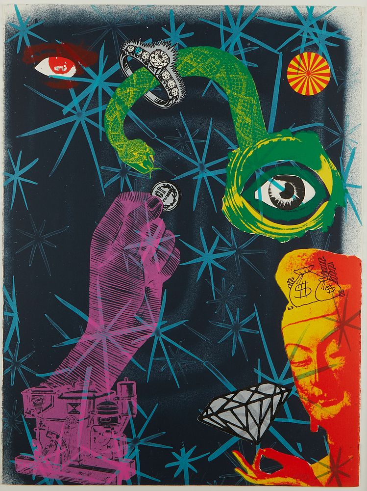 le_pho_banner 2 Kenny Scharf "Pray for Money" Lithograph