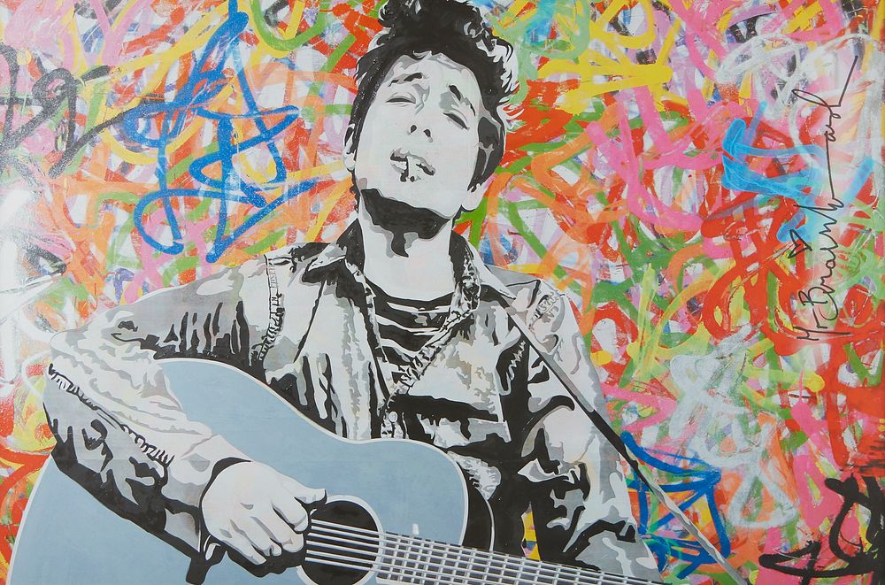 le_pho_banner 2 Mr. Brainwash "Bob Dylan" Offset Lithograph