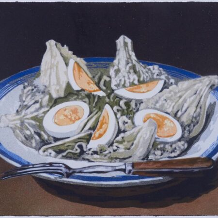 John Clem Clarke "Egg Salad" Airbrush on Canvas 1970