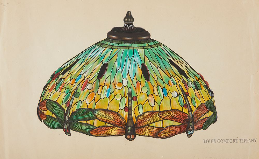 le_pho_banner 2 L.C. Tiffany Dragonfly Lamp Shade Watercolor and Gouache