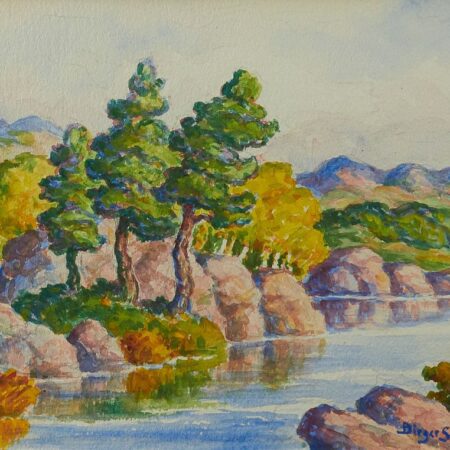 Birger Sandzen Watercolor Landscape