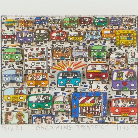 James Rizzi "Oncoming Traffic" Collage
