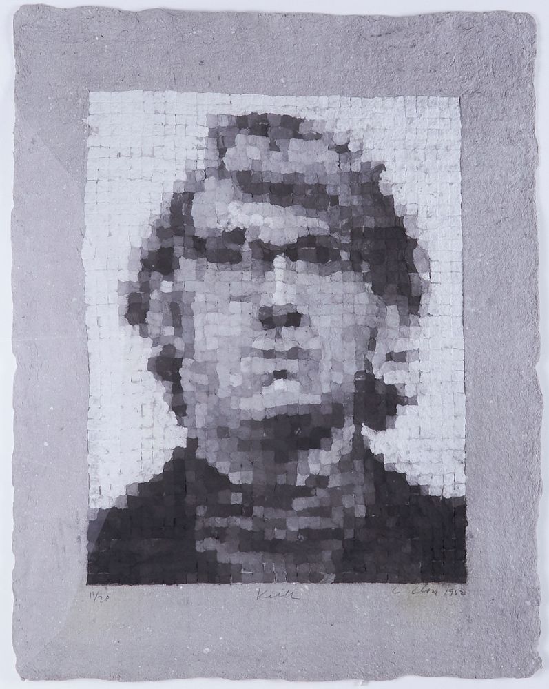 le_pho_banner 2 Chuck Close "Keith V" Handmade Paper 1982