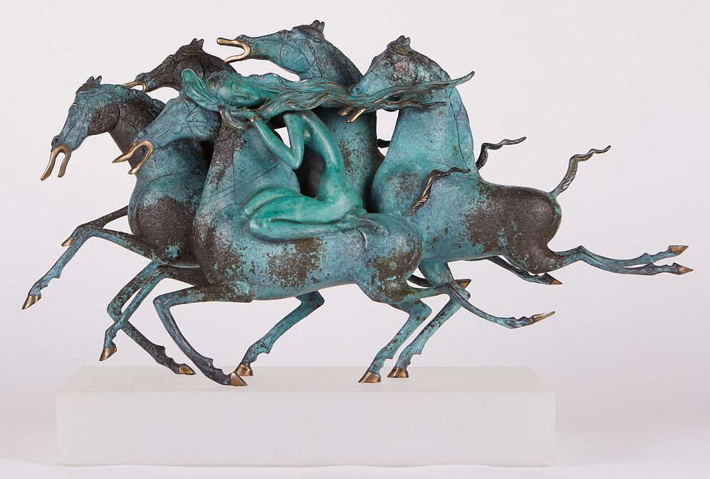 le_pho_banner 2 Tiefeng Jiang "Emerald Lady" Bronze Sculpture w/ Acrylic Base