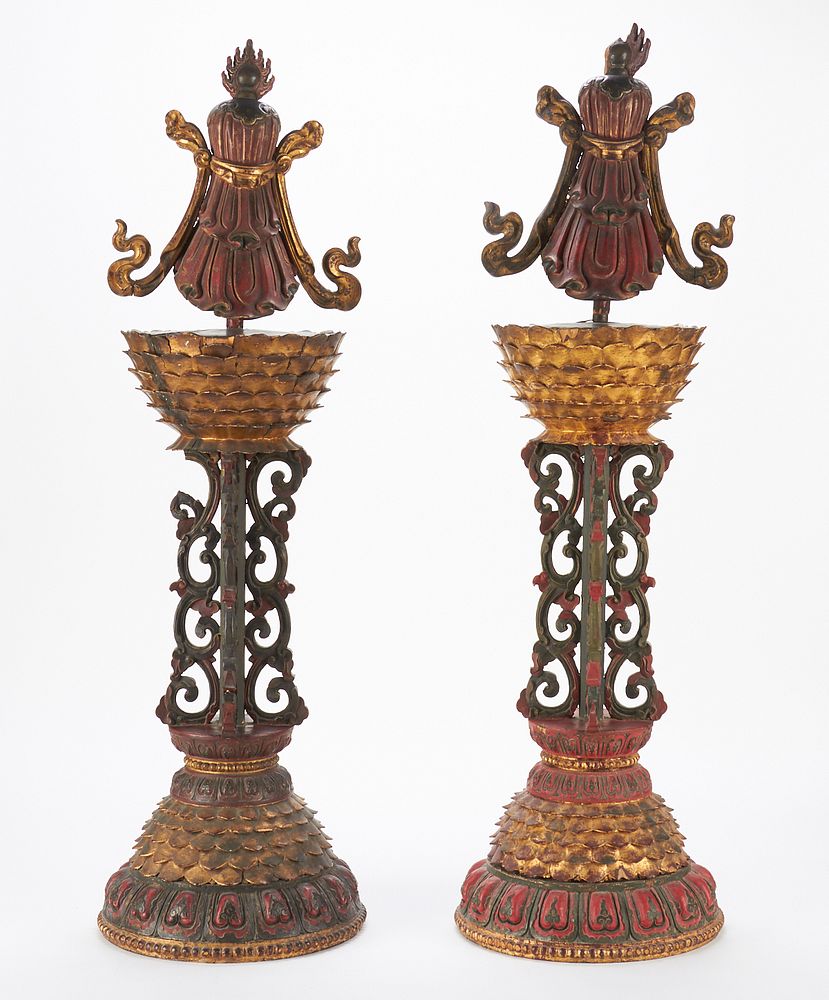 le_pho_banner 2 Pair of Temple Auspicious Symbols of Buddhism / Temple Fixtures