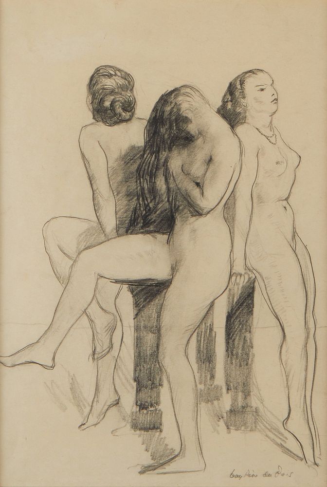 le_pho_banner 2 Guy Pene Du Bois Graphite Drawing Nudes