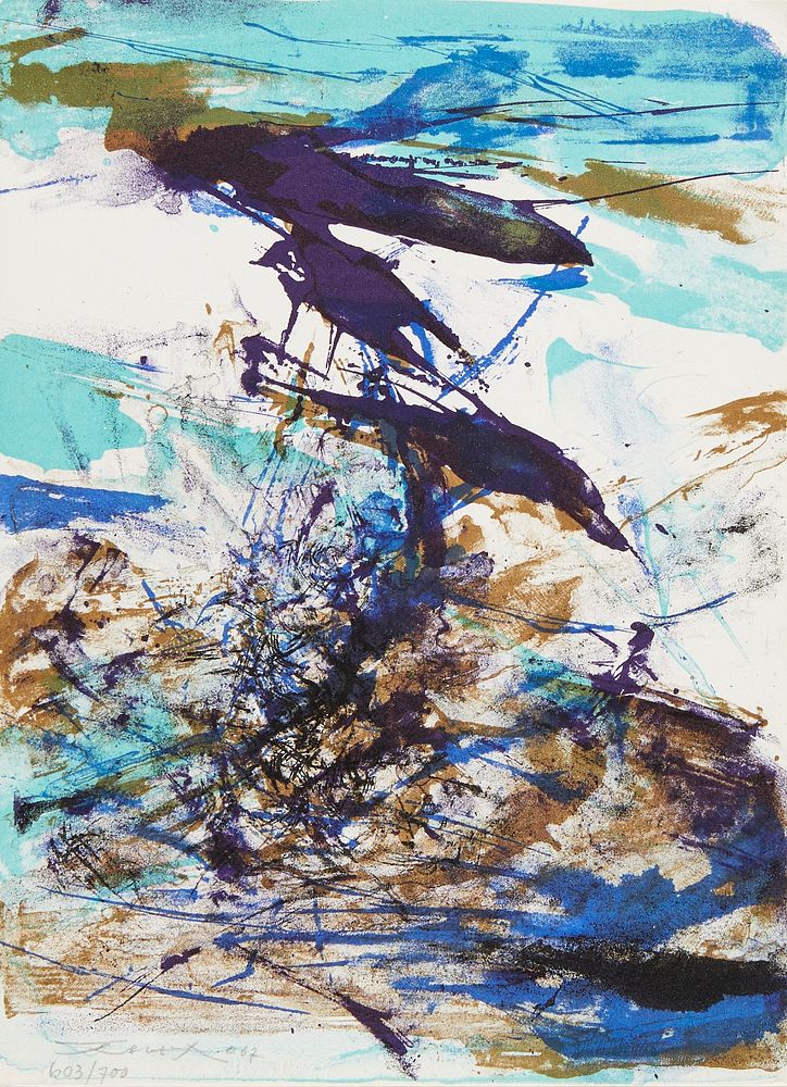 le_pho_banner 2 Zao Wou-Ki Limited Edition Lithograph 1967