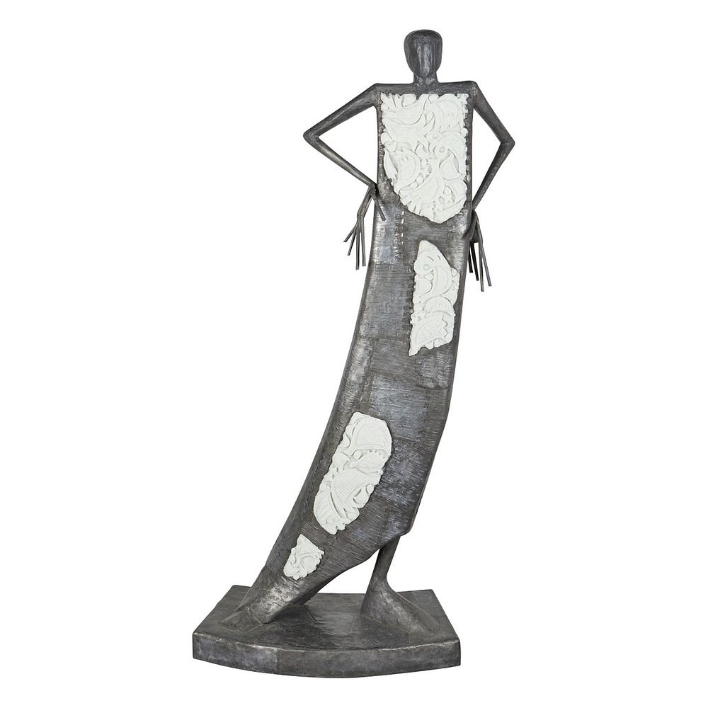 le_pho_banner 2 Large Leslie Hawk Female Figure Concrete, lead, and Opaque glass